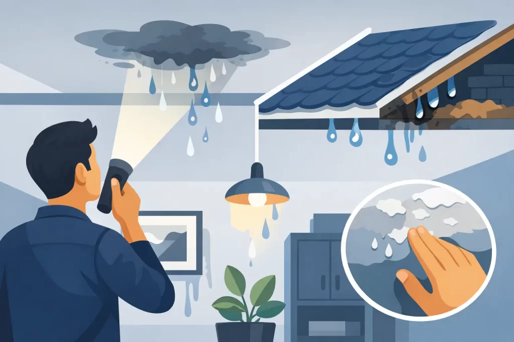 Daklekkage plafond herkennen: let op deze signalen