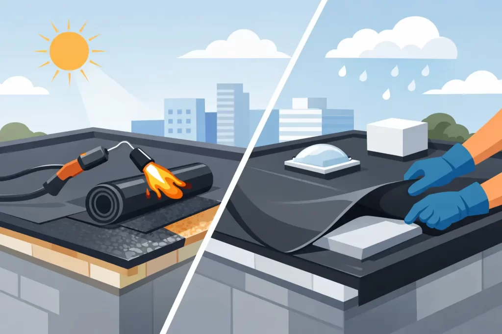 Bitumen versus EPDM dak: wat kiest u?