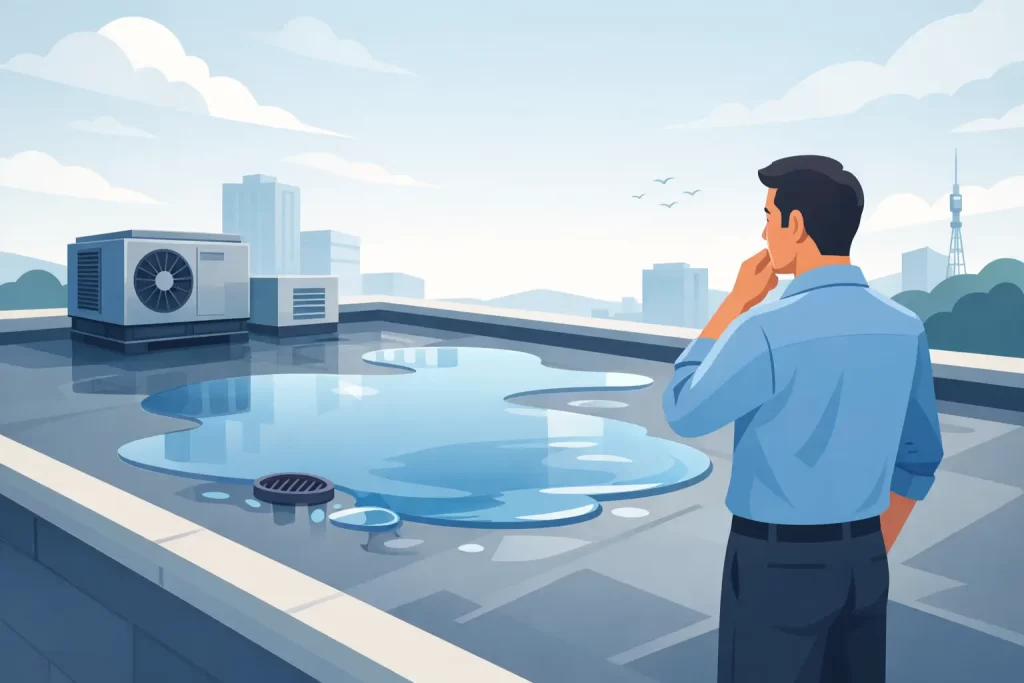 Water op plat dak: wat moet u doen?