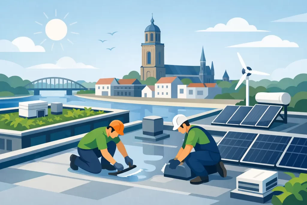 Platte daken Deventer duurzaam onderhouden